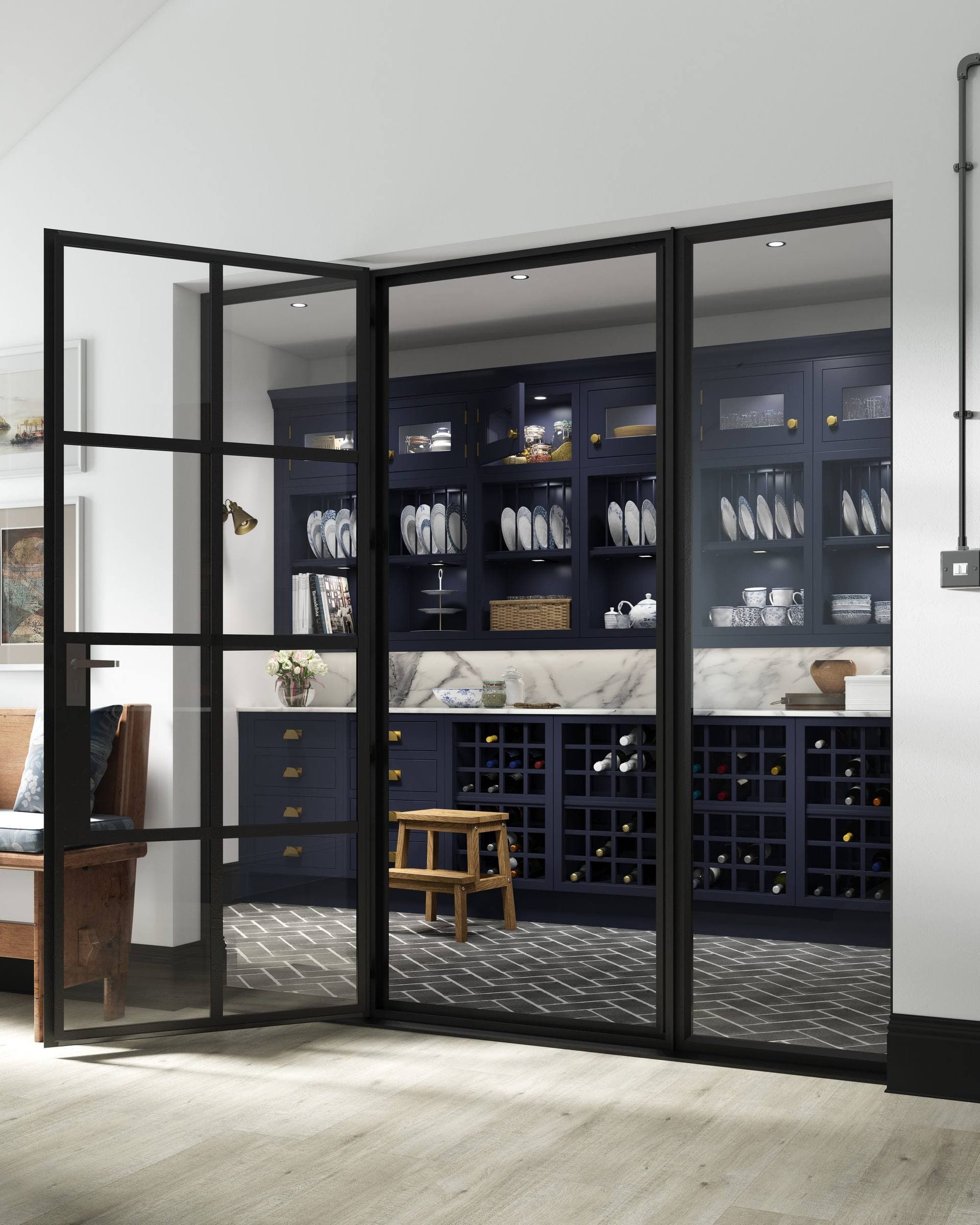 Aberford kitchen, cameo view showing in-frame detail