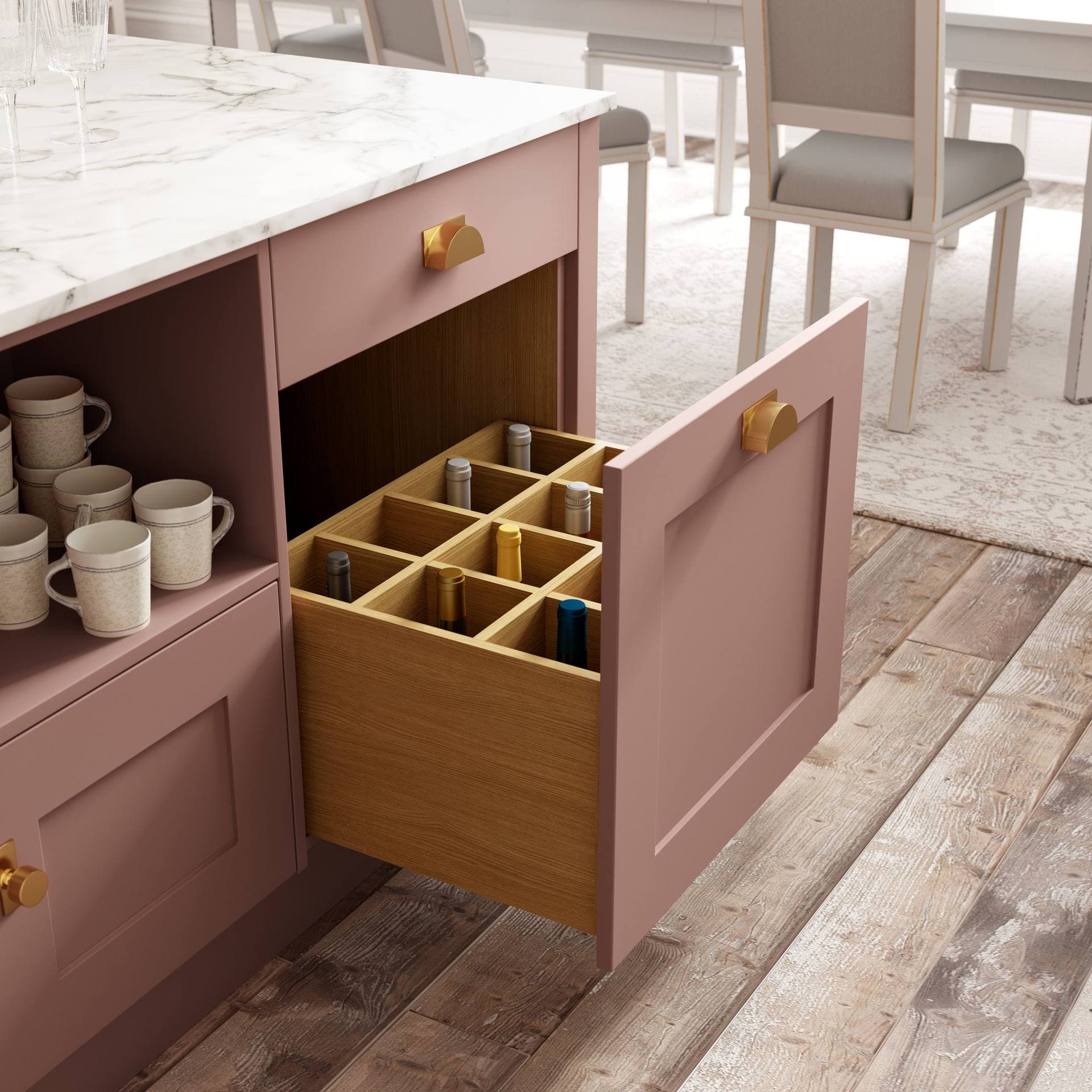 Mottram flat panel edge detail and recessed pull