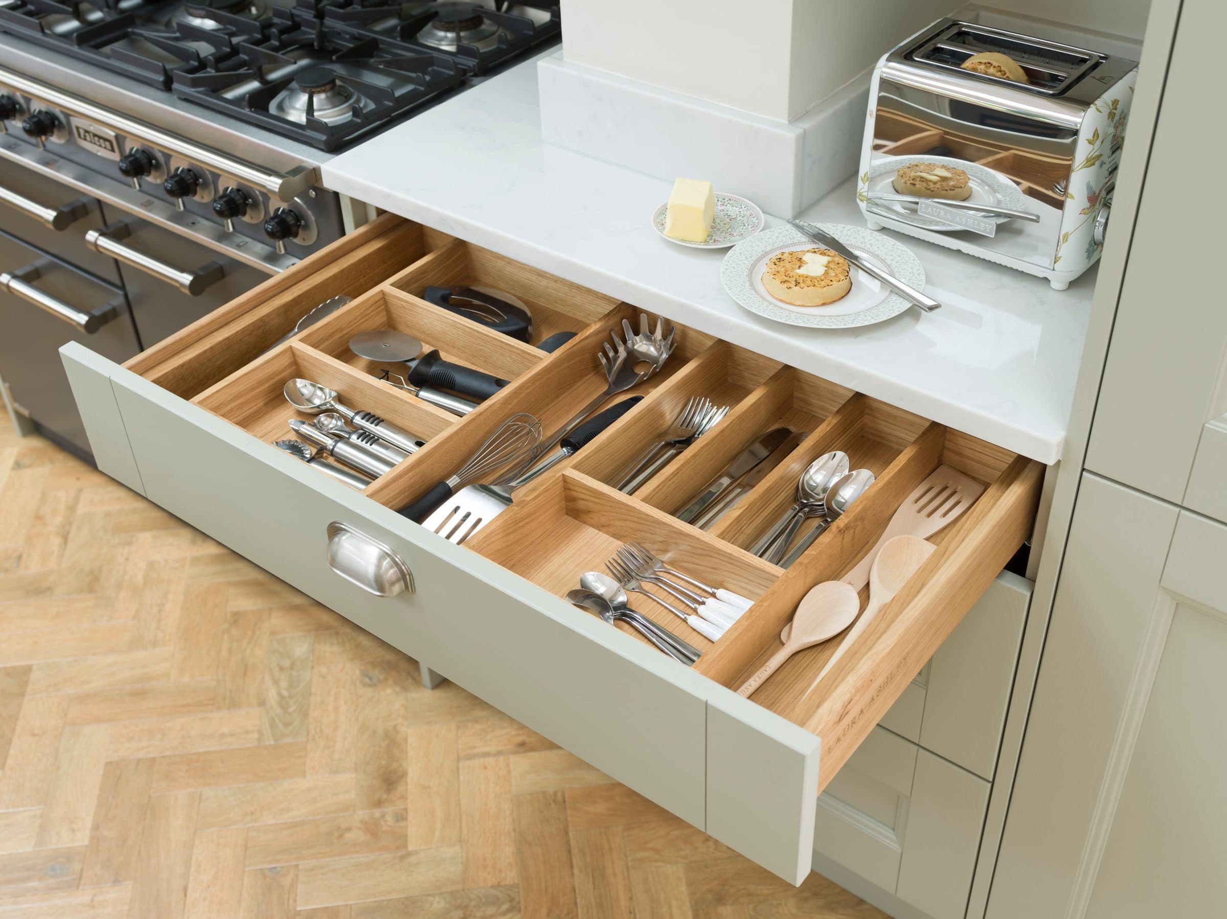 Rosedale beaded shaker moulding and satin brass knob