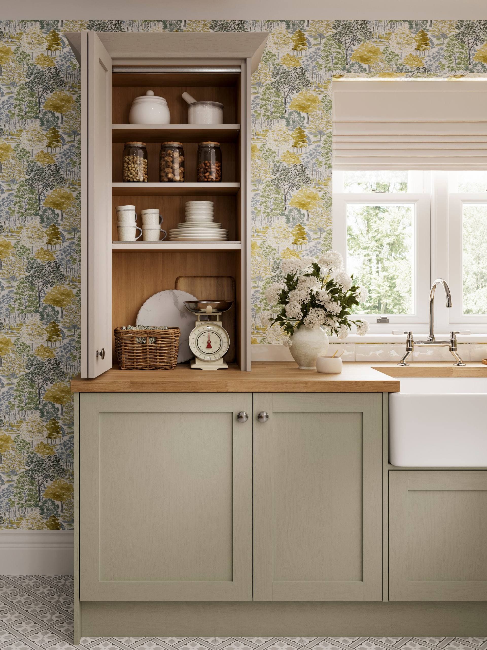 Wykeham kitchen, full room view with range cooker
